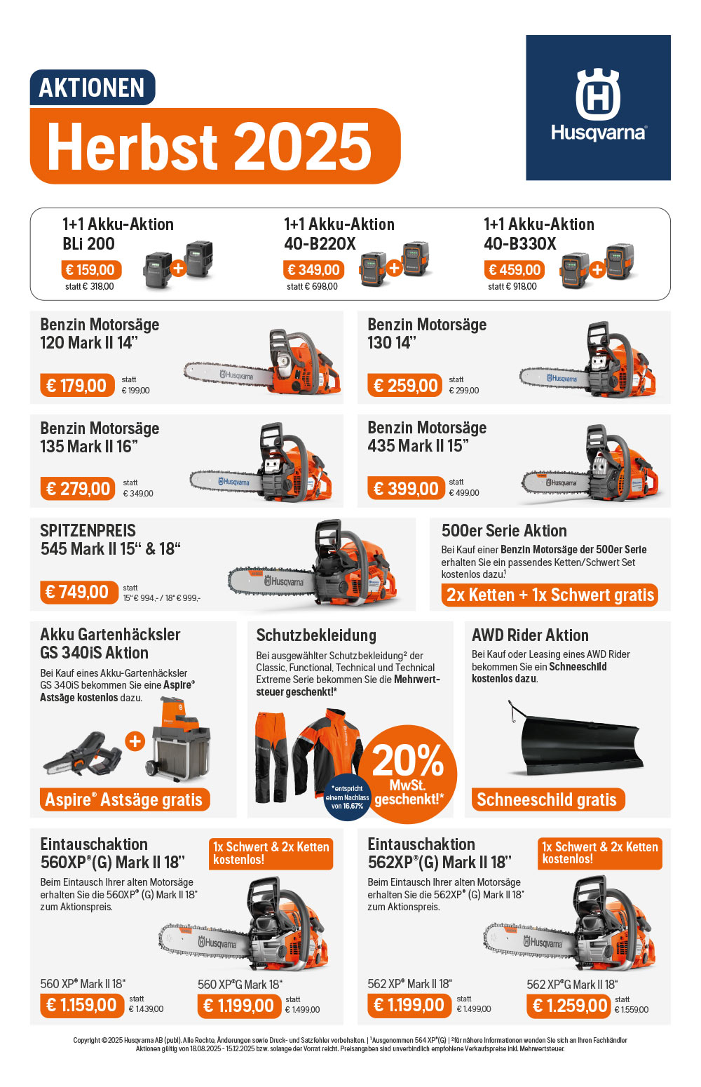 Aktion Flyer Husqvarna
